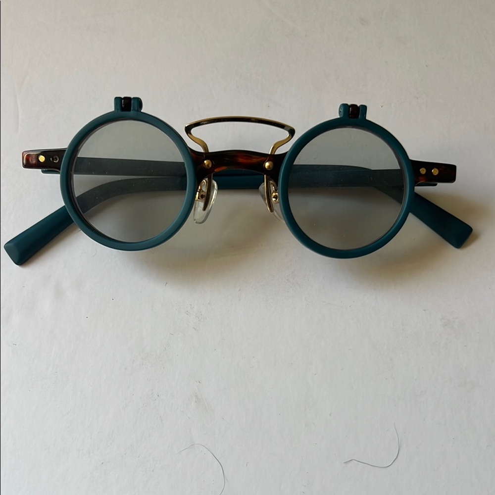 Round Teal Glasses